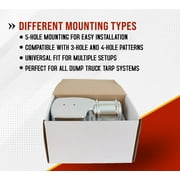 900W 60:1 Tarp Motor for Dump Truck Tarp Systems with Chrome Cover 12VDC / 50 AMPS / 60 RPM