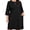 A1-Black, variant on Nightgowns for Women Plus Size, Heart Print 3/4 Sleeve Henley Sleep Dress with Pocket, Soft Stretch House Dress for Sleeping & Lounging, Pink Hearts