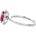 thumbnail image 3 of Ruby Gemstone Ring, AAA Natural Ruby & CZ Tiny Ring, July Birthstone, Halo Ring, Womens Ring, Gold Micron Ring, 925 Sterling Silver, Dainty Ring, Anniversary, Christmas Gift, Statement Ring, 3 of 5