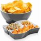 thumbnail image 1 of Set Ensaladera y Botanero 2 en 1 Resistente | Organizador de Botanas con Compartimentos | Ideal para Fiestas, Cocina, Picnics y Snacks en Casa | Práctico, Ligero y Duradero (Gris), 1 of 5
