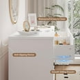 thumbnail image 4 of FANRAL 6 Drawer Dresser for Bedroom,Wood Modern Chest of Drawers with X-Shaped Sturdy Base,White Dresser, 4 of 8