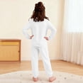thumbnail image 6 of Cethrio Girls 2 Piece Pajama Sets, Long Sleeve Crew Neck Comfy Girls' Sleepwear Loungewear White Size 14, 6 of 7