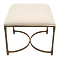thumbnail image 6 of Honeyville Stool with Ivory Fabric Cushion Top and Antique Brass Base, 6 of 7