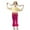 b-979Hot Pink290, variant on Kids Children Bright Flared Pants Dance Folk Dance Fishtail Pants Holiday Trousers Solid Color Athletic Joggers Outdoor Slacks