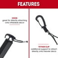 thumbnail image 6 of Lites-Up Brand 8 in. Ground Stakes with 8 ft Rope for Inflatable Outdoor Decorations - Black - Set of 25, 6 of 11