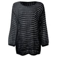 thumbnail image 6 of Conairie Womens Swimsuit Coverup Long Sleeve Loose Crochet Knit Bathing Suits Cover Ups Summer Beach Swimwear Vacation Outfits Black One Size, 6 of 7