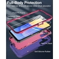 thumbnail image 4 of for Samsung Galaxy A15-5G Case,  Port Protection, Full-Body Non-Slip Silicone Rubber Covered, 3-Layer Heavy Duty Drop-proof Cover Phone Case, Red/Purple, 4 of 14