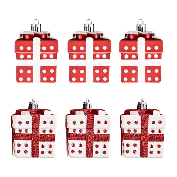 Adornos Navideos Pintados a Mano, Decoracin De Rbol De Cristal, Estilo Artesanal, Para Fiestas En Casa, Uso Interior Y Exterior, Detalles En Rojo Y Dorado, Decoracin Festiva Para El, Ukhbmc