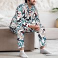 thumbnail image 6 of KLL Butterfly Sleepwear Mens Flannel Pajamas,Long Cotton Pj Set, 6 of 7
