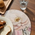 thumbnail image 3 of Pink White Spring Floral Round Placemats Set of 2 for Dinning Tables,Heat-proof Braided Table Mats 15 Inch,Vintage Flowers Watercolor Washable Place Mat for Kitchen Restaurant Party Table Decor, 3 of 9