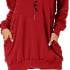 thumbnail image 4 of DYMADE Women Plus Size Pocket Hoodie Fashion Long Sleeve Dress, 4 of 4