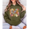 thumbnail image 5 of Bulldogs Hoodie for Women & Teen Girls Groovy Retro School Spirit Game Day Pullover Sweatshirt, 5 of 8