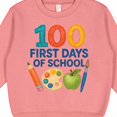 thumbnail image 3 of Inktastic 100 First Days of School Colorful Art Palette Toddler Sweatshirt, 3 of 4
