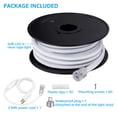 thumbnail image 4 of 50ft Neon LED Rope Light, 120V Connectable(150ft Max) Lights, IP67 Waterproof Lighting, Flexible Lights for Patio, Lawn, Soffit, Ambient Decoration, Warm White, 4 of 7