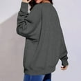 thumbnail image 5 of Resicozy Women Sweatshirts Oversized Crew Neck Pullover Trendy Long Sleeve Tops Fashion Fall Lightweight Clothes 2025 Dark Gray L, 5 of 6