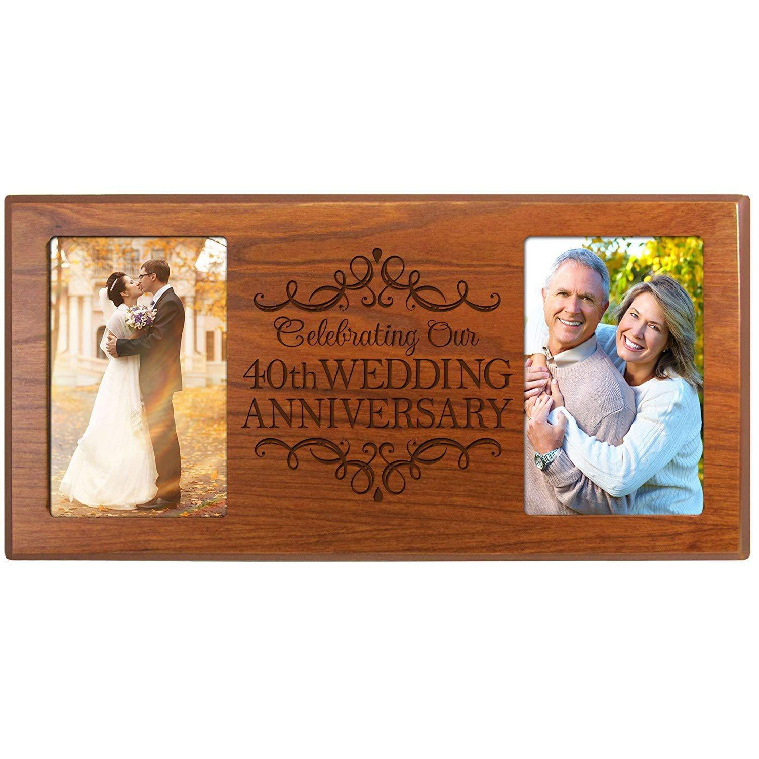 30th Pearl Wedding Anniversary Double Twin Photo Frame Our Wedding Day Gift 4x6" 