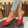 thumbnail image 7 of DIVVce Pointed Toe Mule Flats For Women Matte Faux Suede Backless Slip On Flat Mule Shoe Footwear, 7 of 7