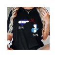 thumbnail image 1 of 100% Cotton Crew Neck Short Sleeve T-Shirt Printed Half Honduran Half Guatemalan Guatemala Flag Map Honduras, 1 of 6