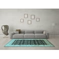 thumbnail image 3 of Ahgly Company Indoor Rectangle Oriental Light Blue Traditional Area Rugs, 4' x 6', 3 of 4