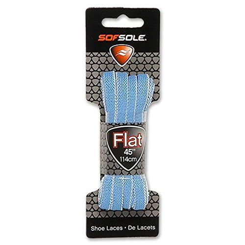 Sof Sole Two Tone Flat Shoe Laces (Carolina Blue/White, 45-Inch ...