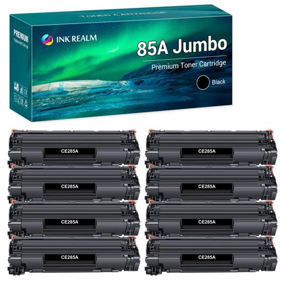 Compatible Toner Replacement for HP 85A CE285A for P1102w M1212nf MFP P1102 P1109w M1217nfw 1102w Printer High Yield 2,500 pages (Black, 8-Pack)