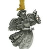 Pewter Finish Angel Ornament with Topaz Swarovski Crystal Stone, With God All Things Are Possible