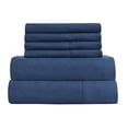 thumbnail image 6 of JML Queen Bed Sheet Set 6 Piece Navy,Soft Microfiber Fade & Stain Resistant Sheet Set, 6 of 6