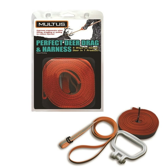 Multus Perfect Deer Drag & Harness - White Handle