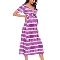thumbnail image 2 of Fankiway Liquidation de Maternité Robes Grande Taille Robe Col en V Manches Courtes Ceinture Robe de Maternité Imprimée pour Femmes Vêtements de Maternité Grande Taille en Liquidation, 2 of 5