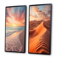 thumbnail image 3 of Designart "Golden Sands Beach Photo XIII" Coastal Beach Framed Wall Art Set Of 2 - Pink Beach Framed Wall Art Set Of 2, 3 of 7