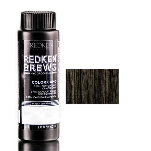 Redken Brews Color Camo 5 minute Custom Gray Camouflage Hair Color Dye (Darkest Natural)