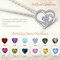thumbnail image 3 of MISUMOR I Love You Birthstone Necklaces for Women, 925 Sterling Silver Necklace with Heart Pendant, Jewelry Birthday Gifts for Her, Wife, Mom, Girlfriend Valentine's Day and Christmas, 3 of 4