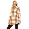 thumbnail image 2 of Haute Edition Women's Long Button Down Flannel Tunic Shirt with Plus, 2 of 4