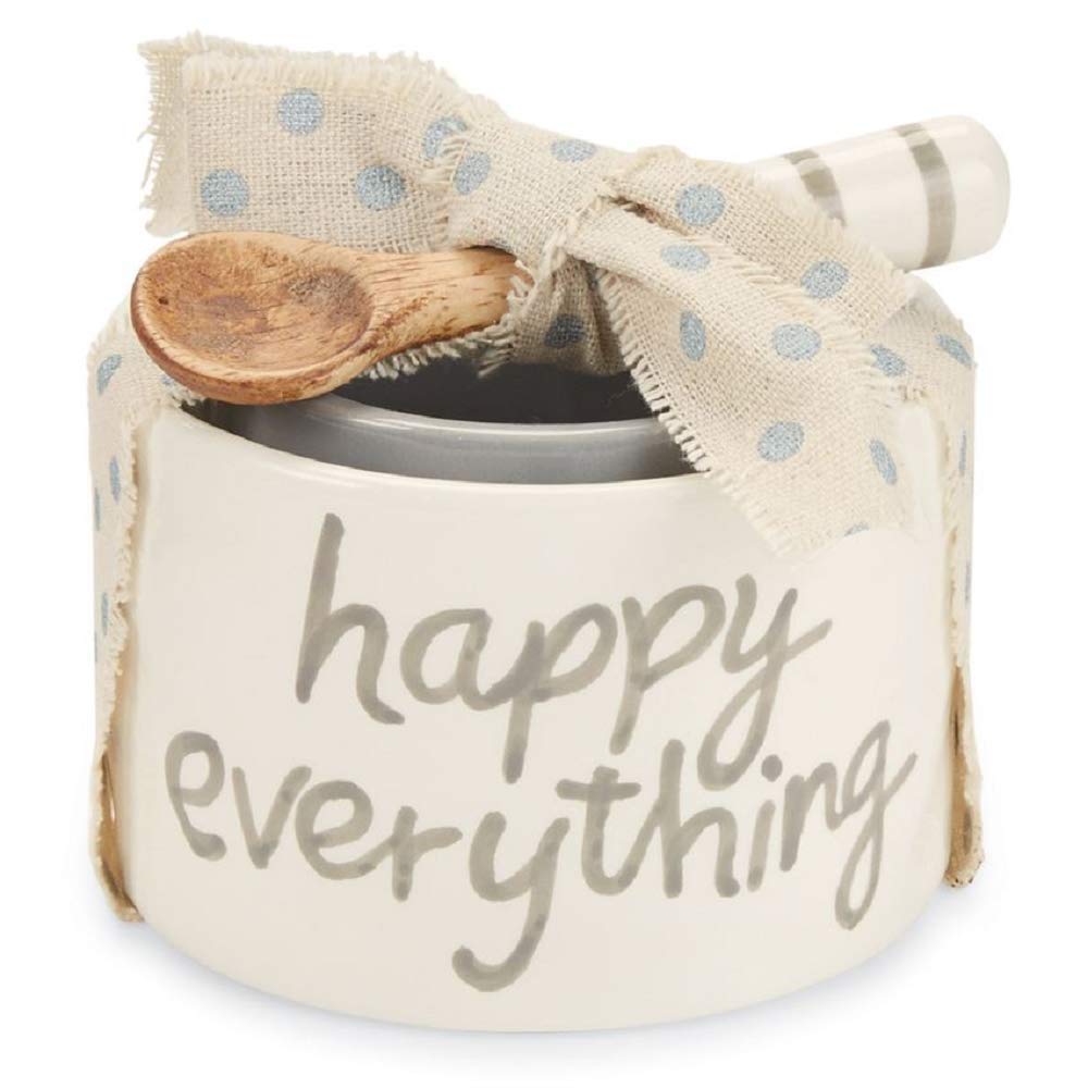 Mud Pie Saliera E Pepiera In Vetro Soffiato A Mano Con Lettere 3D – Set Happy S & P, Dimensioni 9,8x4,5 Cm, Trasparente