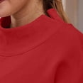thumbnail image 5 of cfhntfmh Sweatshirts for Women Fall Fashion Outfits Crewneck Long Sleeve Loose Clothes Winter Warm Fleece Lined Pullover Tops (Red,X-Large), 5 of 6