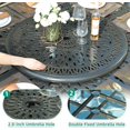 thumbnail image 3 of VIVIJASON 10-Piece Outdoor Bar Set, All Weather Cast Aluminum High Patio Dining Set with 8 Cushioned Swivel Bar Stools, Large 64" Square Patio Bar Height Table with Detachable Lazy Susan, 3 of 7