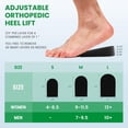 thumbnail image 4 of Adjustable Heel Lift Inserts for Shoes - Bukihome Orthopedic Shoe Lift for Uneven Legs 4 Layers Height Increase Insole for Heel Pain,Heel Spur,Achilles Tendonitis,Black,Large, 4 of 6
