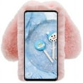 thumbnail image 3 of Rabbit Case for iPhone 14 Pro 6.1, Cute 3D Bunny Ears Soft Furry Hairball Fuzzy Winter Warm Faux Fur Plush Fluffy Flexible TPU Bumper Women Girls Protective Skin Cover - Pink, 3 of 4