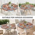 thumbnail image 7 of Football Sticker Pattern Round Fitted Tablecloth with Elastic Edge,Dining Table Cover Waterproof,Outdoor Round Tablecloth for Camping,Dining,Indoor and Outdoor, 7 of 7