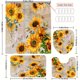 thumbnail image 1 of 1pc Sunflower & Bee Bathroom Set - Anti-Slip Bath Mat, Shower Curtain, and Toilet Cover - Flowers Pattern Bathroom Accessories for a Cozy and Inviting Bathroom Decor, 1 of 5