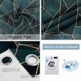 thumbnail image 4 of Dark Green Geometric Blackout Curtains for Bedroom/Living Room, Thermal Insulated Kitchen Curtains, Modern Abstract Art Grommet Darkening Window Treatment Drapes 52"x72"x2, 4 of 8