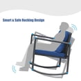 thumbnail image 3 of Patiojoy 3PCS Patio Rattan Wicker Chair Table Set Wicker Rattan Furniture Navy, 3 of 6