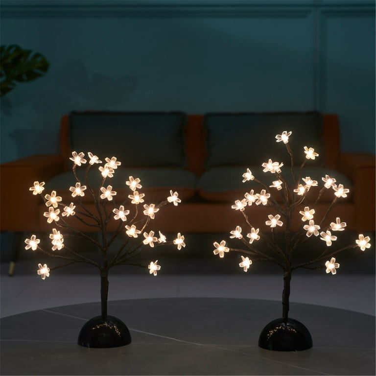 WUXICHEN Tabletop Bonsai Tree Light With 23 LED Lights, Artificial Tree  Lamp, For Bedroom Desktop Party Indoor Decor Lights (Warm White) 