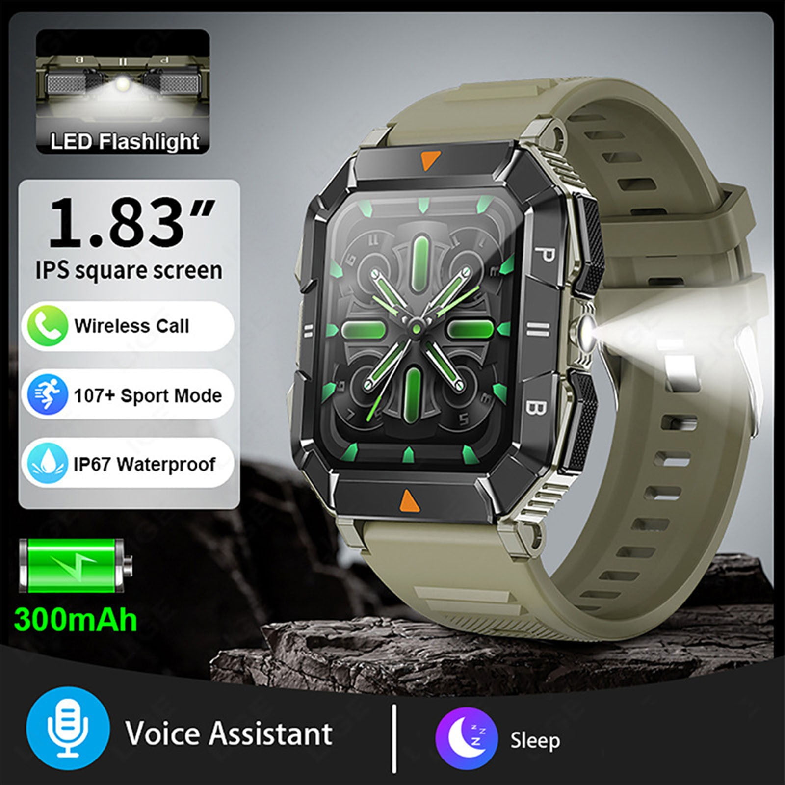 Jubipavy Smart Watch Full Screen Smart Watches For Android IOS Phones Smart Fitness Watch For Women Man Smartwatch