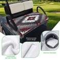 thumbnail image 5 of Golf Cart Seat Covers for 2 Seater,Boho Red Grey Microfiber Cart Seat Towel Blanket,Geometric Southwestern Retro Ethnic Absorbent Breathable Non Slip Bench Seats Protector for Golf Course 51"x31", 5 of 9