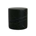 thumbnail image 6 of Zayden Outdoor Patio Round Accent Table, Concrete, Black Marble, 6 of 6