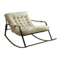 thumbnail image 3 of Lipstore Rocking Chair Lazy Sofa Lounge Chair Leisure recliner Easy to Clean Rocker Chair Beige, 3 of 8
