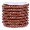 thumbnail image 2 of Yazoeia 2 Meter Braided Leather Cord String, Round Braided Cord PU Leather Braided Leather Cord Braid for Jewelry Making, Necklace, Bracelets, Wraps, Crafts and DIY Design Projects, 5mm, 2 of 7