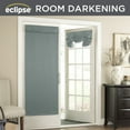 thumbnail image 3 of Eclipse Tricia French Door Panel, Room Darkening Door Curtain for Privacy, 26 in Wide x 68&nbsp;in Long, River Blue, 3 of 6