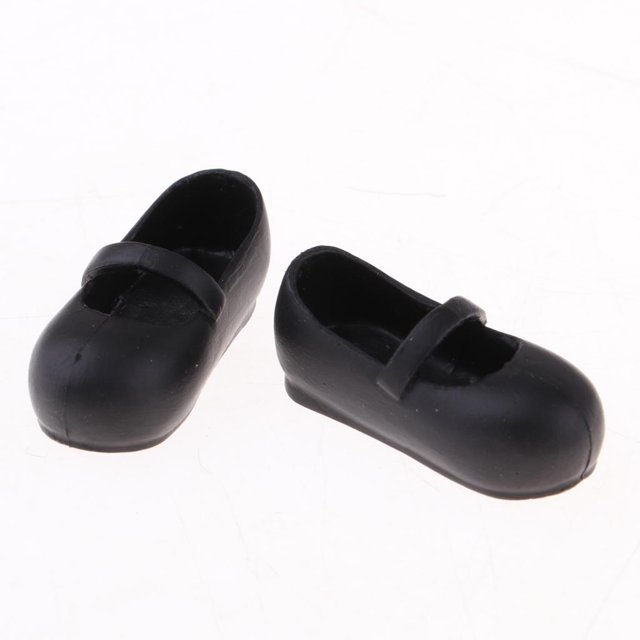 Zapatos de Muñeca de Moda de 12 Pulgadas, Planos Informales para Accesorios de Ropa de Muñecas Negro